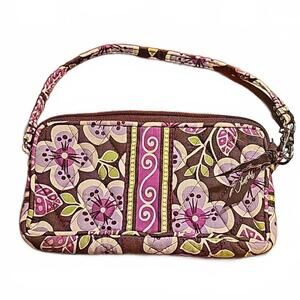 Vera Bradley Plum Petals Purple Wristlet